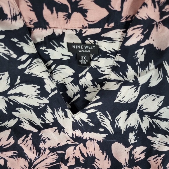 Womens multicolored floral Nine West shirt dress size 3X - Picture 3 of 4